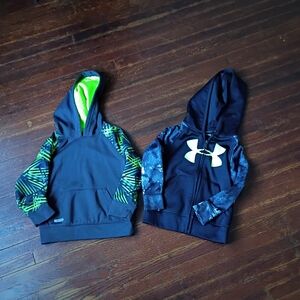 Under Armour & Jumping Beans 2T Hoodie Set Black Green Geometric Logo